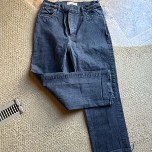 Abercrombie 90s straight ultra high rise black jeans